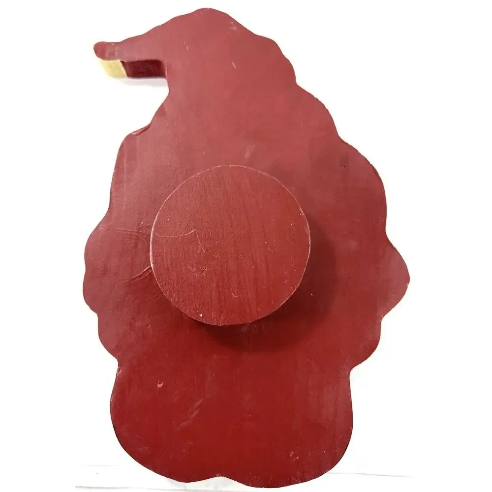 Hand Painted Wooden Santa Jar Lid Topper by K. Paul – 11”– Fits 3.125” Jar